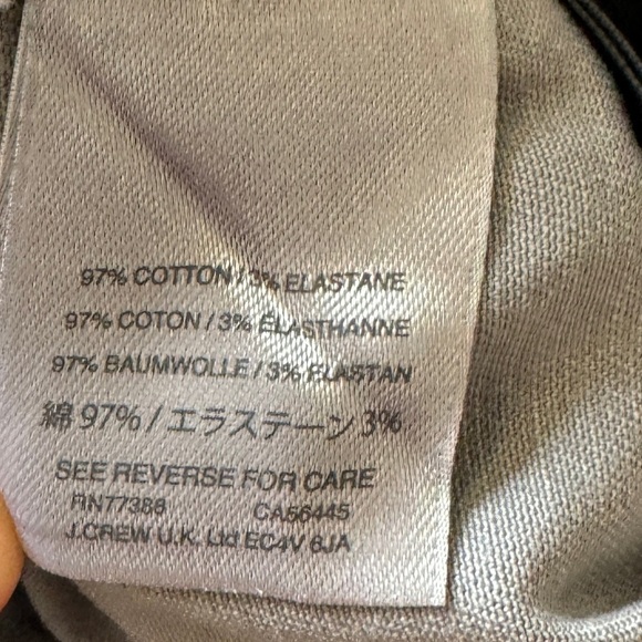 NWT J.Crew 4" Stretch Chino Short, Storm Grey, Size 6 - Picture 6 of 6